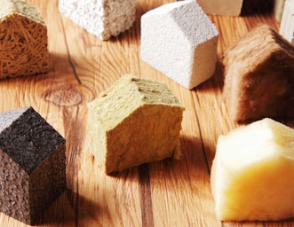 Samples of different types of insulation